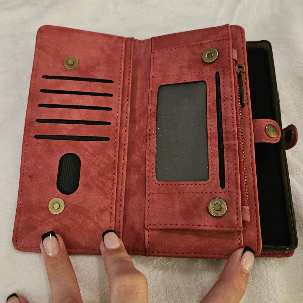CaseMe mauve wallet with phone case - Picture 6 of 11